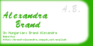 alexandra brand business card